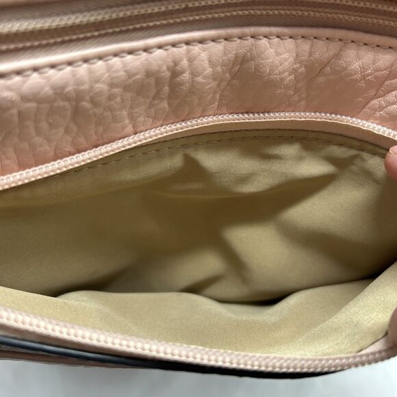 Giani Bernini Pebbled Faux Leather Crossbody Pink Bag Silver Hardware‎ - Picture 9 of 16